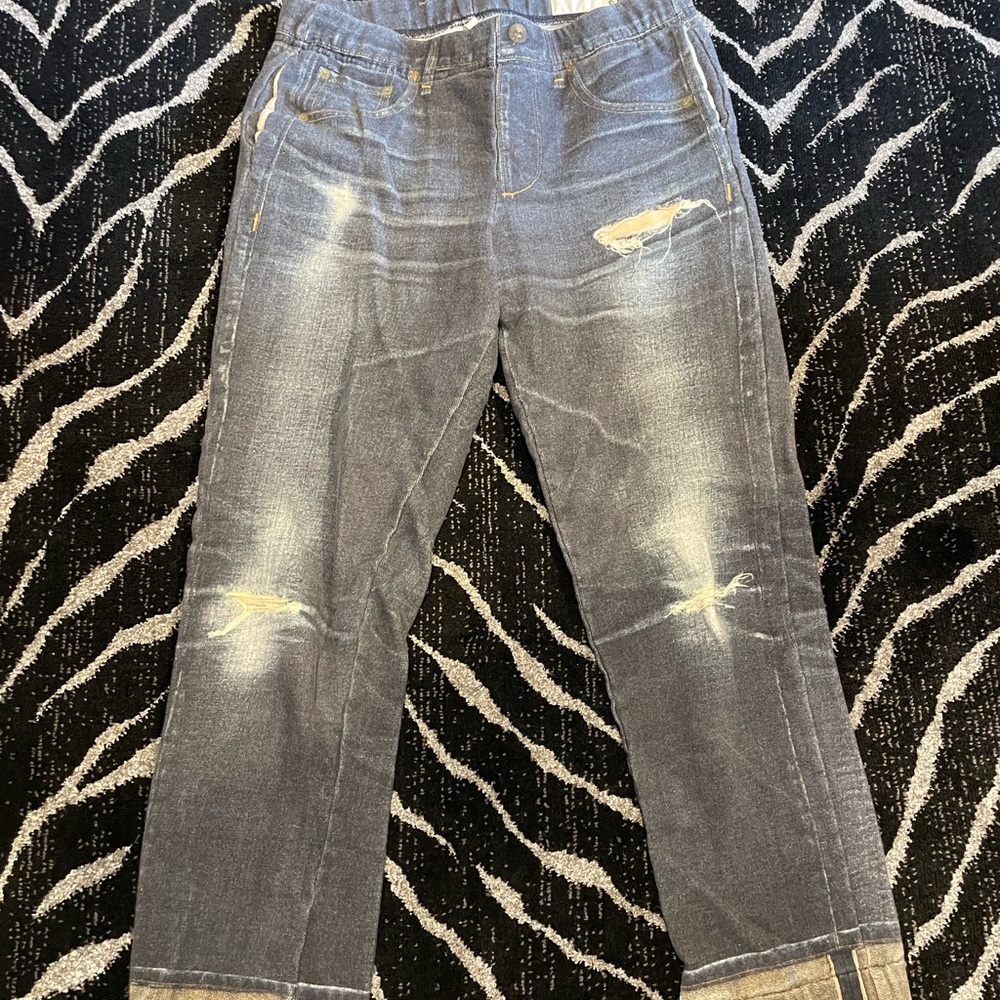 Women’s Distressed Gray Sweatpants Jeans